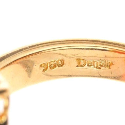 sz8 Danoir 18k yellow gold Diamond, Mediterranean Coral floriform cocktail ring