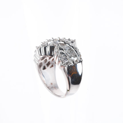 sz5 14K White Gold 2.5cttw Diamond cocktail ring Renaissance Jewelry New York