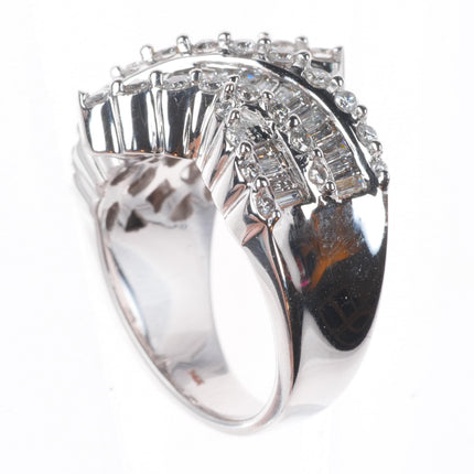 sz5 14K White Gold 2.5cttw Diamond cocktail ring Renaissance Jewelry New York