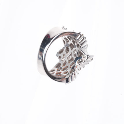 sz5 14K White Gold 2.5cttw Diamond cocktail ring Renaissance Jewelry New York