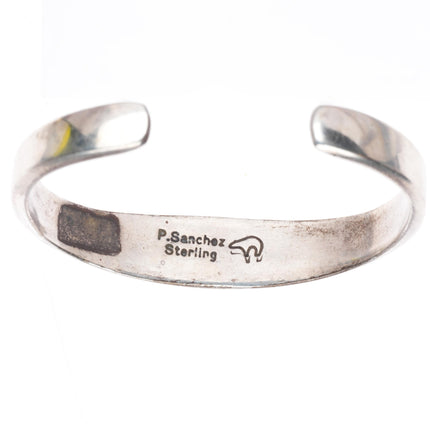 6.3" Pete Sanchez Isleta pueblo multi-stone inlay sterling silver cuff bracelet