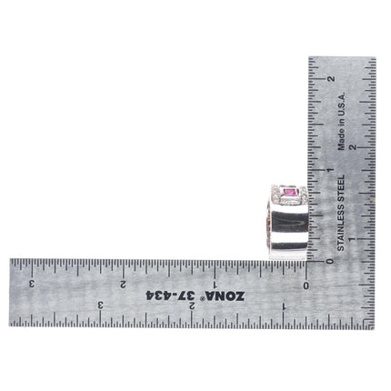 sz5.25 14k white gold, Samuel Behnam Diamond and Ruby band ring