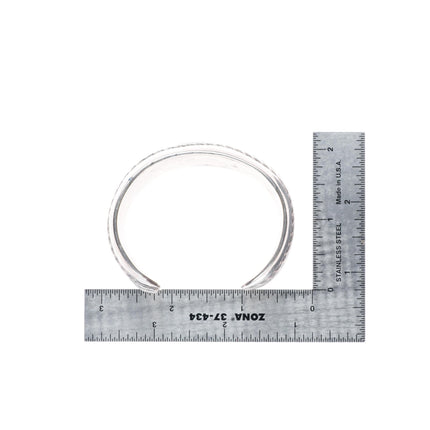 6.25" Vintage Navajo sterling silver wide domed overlay cuff bracelet