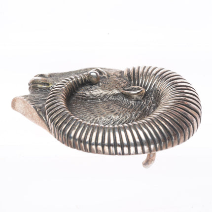 1.25" Wilson sterling silver Bighorn Sheep Ram southwestern belt buckle