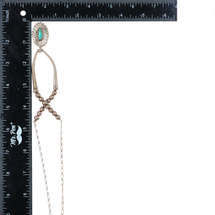 20" Silver Ray shop Albuquerque Vintage Navajo sterling and turquoise necklace