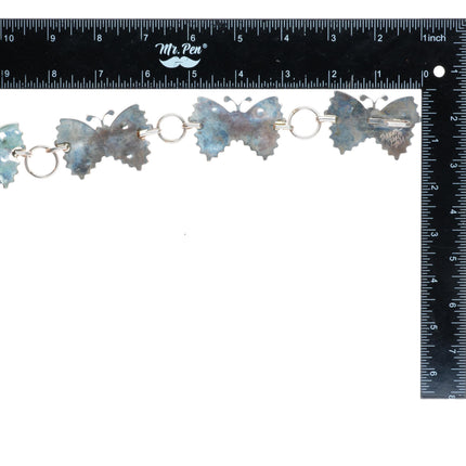 51" Tamara Pinto Zuni sterling silver shell/stone Butterfly link concho belt