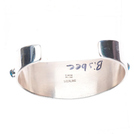 7.3" Eugene Belone Navajo Bisbee Turquoise sterling silver cuff bracelet