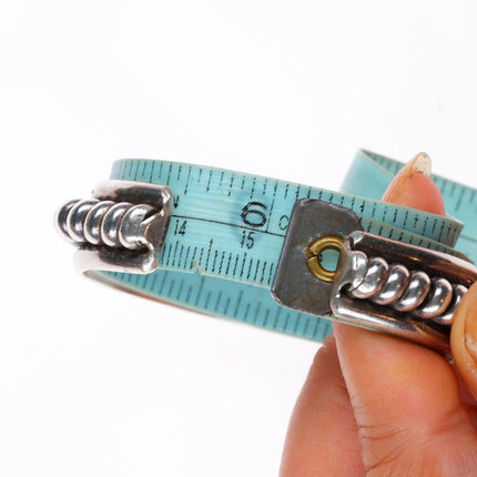 6"-7" Vintage southwestern/Navajo sterling silver cuff bracelet lot turquoise