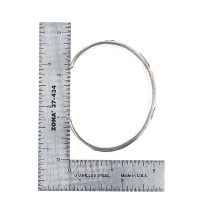 6.7" 50's-60's Navajo or Hopi overlay vintage cuff bracelet sterling silver