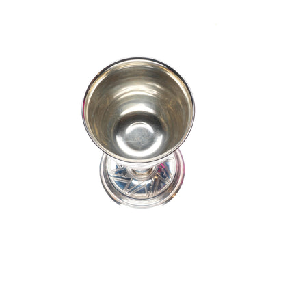 White Buffalo-Comanche Mike Perez sterling silver engraved goblet/chalice