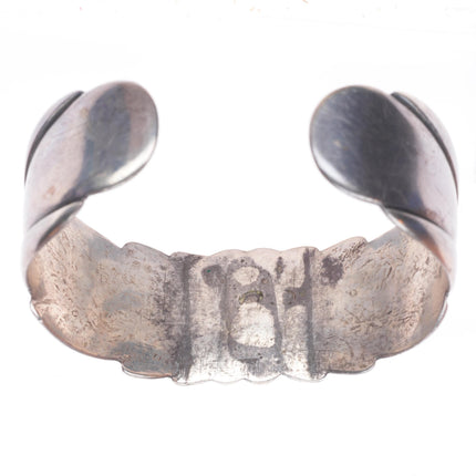 6.6" 40's-50's Navajo Chiseled/stamped sterling silver cuff bracelet