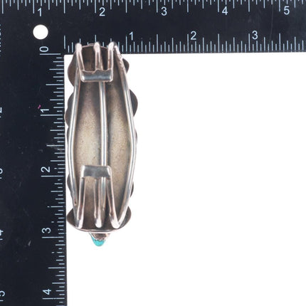 7.5" Vintage Navajo sterling silver freeform nugget row cuff bracelet