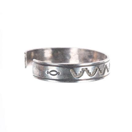 6.75" Tommy Singer Navajo sterling silver slim stacker cuff bracelet