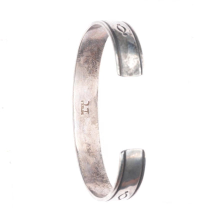 6.75" Tommy Singer Navajo sterling silver slim stacker cuff bracelet