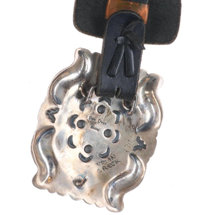 Big Two Dogs-Lawrence Delgarito Navajo sterling silver turquoise concho belt