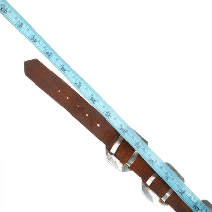 Della & Francis James Navajo sterling silver concho belt in the overlay style