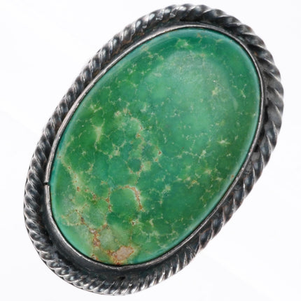 sz7.5 c1940's Vintage Navajo Cerrillos turquoise big sterling silver ring