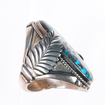 sz11 vintage Mary Dayea Navajo huge high grade #8 Turquoise sterling silver ring