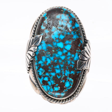 sz11 vintage Mary Dayea Navajo huge high grade #8 Turquoise sterling silver ring
