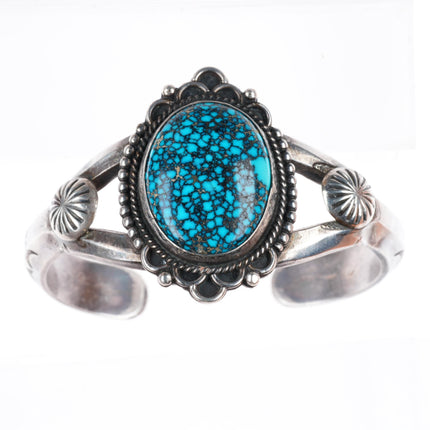 6" cuff bracelet sz6.5 ring Native American spiderweb turquoise sterling silver