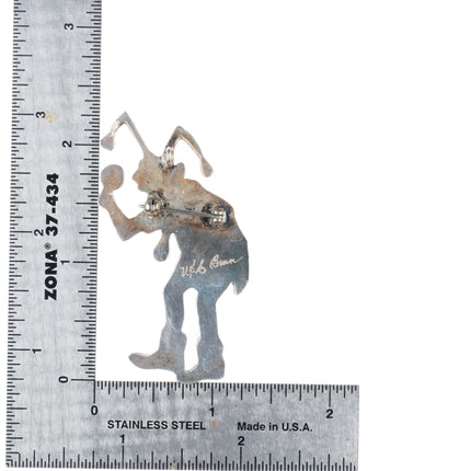 Virgil Shirley Benn-Zuni Tewa Koshare Clown Sterling Pendant pin/brooch