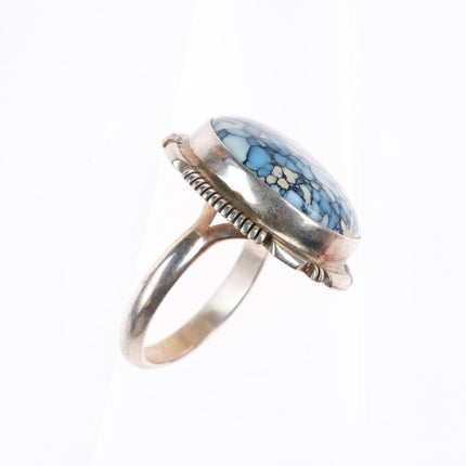 sz8 Nevada spiderweb Hotsonite James Francisco Navajo sterling silver ring