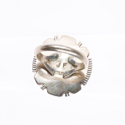 sz8 Nevada spiderweb Hotsonite James Francisco Navajo sterling silver ring