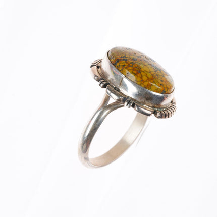 sz9 spiderweb turquoise James Francisco Navajo sterling silver size 9 ring