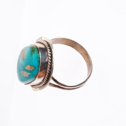 sz10.5 Burt Francisco Navajo high grade turquoise sterling silver ring