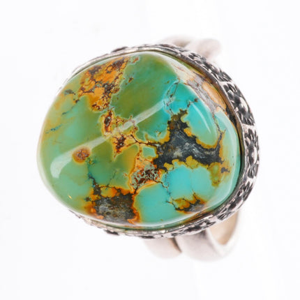 sz8.5 Steve Yellowhorse Navajo sterling silver ring with nice turquoise