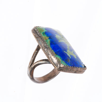 sz7 vintage Native American sterling silver blue/green jasper ring