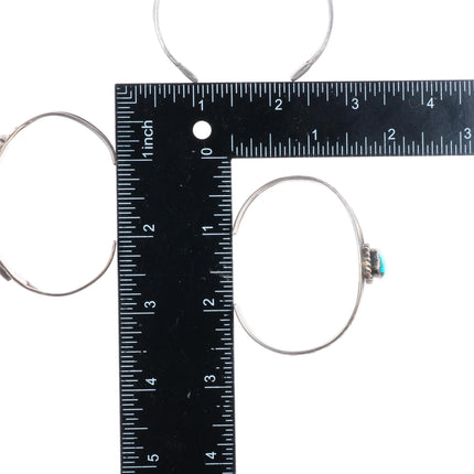 6.2"-6.4" Vintage southwest/Navajo sterling silver cuff bracelet lot turquoise