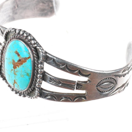 6.2"-6.4" Vintage southwest/Navajo sterling silver cuff bracelet lot turquoise