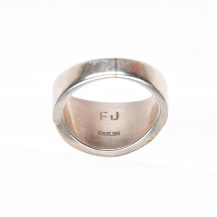 sz11 Francis Jones Navajo sterling silver modernist banded size 11 ring