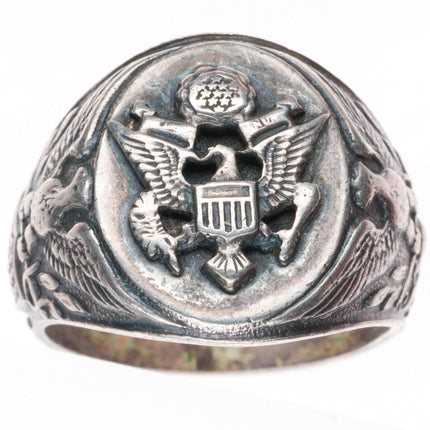 sz8.5 c1940's ww2 era Sterling silver US Army military ring