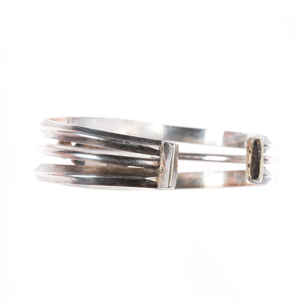6.5" 30's-40's Navajo vintage sterling silver cuff bracelet with nice turquoise