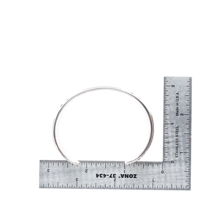 6.8" Rosco Scott Navajo sterling silver cuff bracelet with modernist overlay