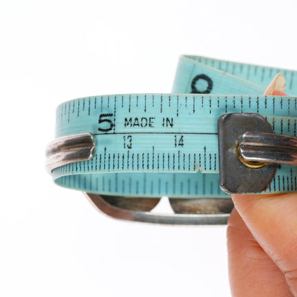 5.8" Vintage Navajo Arts and Craft Guild sterling silver turquoise cuff bracelet