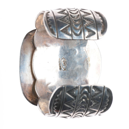 6.6" Mary-Everett Teller Navajo sterling silver nice turquoise cuff bracelet