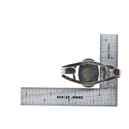 6.2" 1950's Navajo Arizona Gem Silica sterling silver cuff bracelet