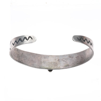 6.25" c1940's Navajo Fred Harvey sterling silver rattlesnake cuff bracelet