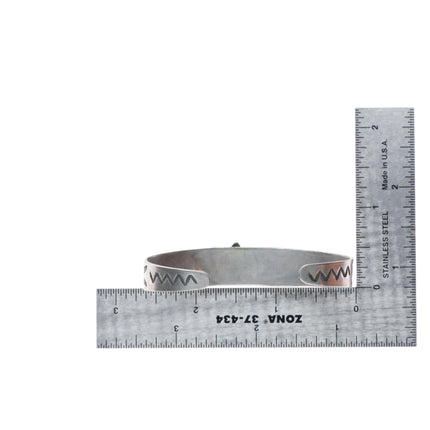 6.25" c1940's Navajo Fred Harvey sterling silver rattlesnake cuff bracelet