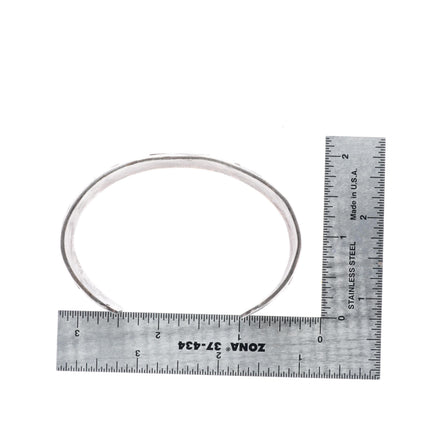 7.25" William Anderson Navajo sterling silver wide band overlay cuff bracelet