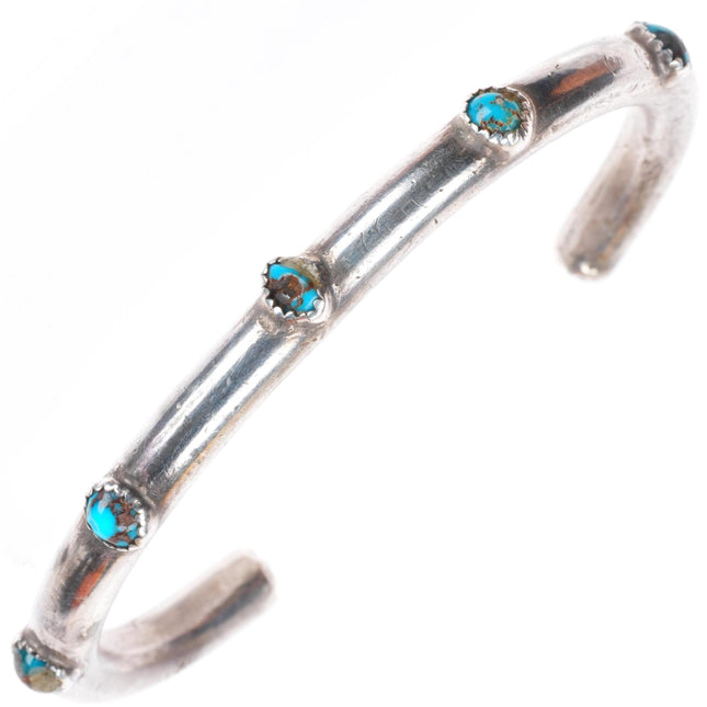 5.75" Vintage Navajo Bisbee Turquoise sterling silver cuff bracelet