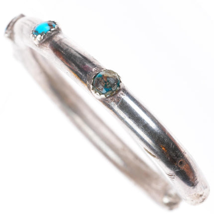 5.75" Vintage Navajo Bisbee Turquoise sterling silver cuff bracelet