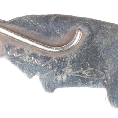 Whirling Wind Ray Morton Navajo Tufa Cast Kokopelli pendant with nice turquoise