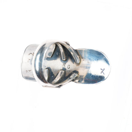 sz9.25 vintage RG southwest sterling silver high grade spiderweb turquoise ring