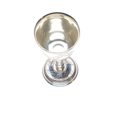White Buffalo-Comanche Mike Perez sterling silver engraved goblet/chalice