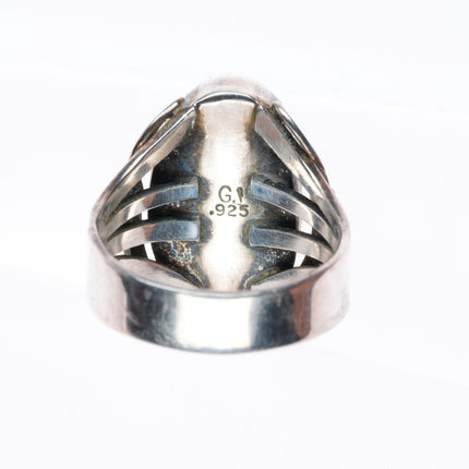 sz14.5 vintage Native American sterling silver turquoise size 14.5 ring