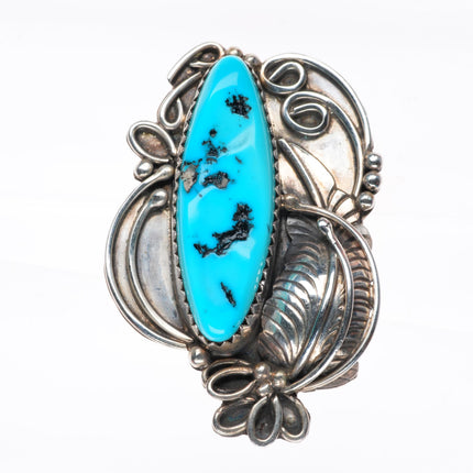 sz8.5 Vintage Navajo sterling silver Kingman turquoise large ring
